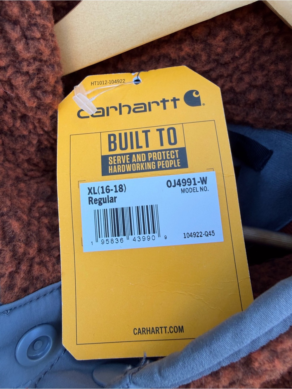 Carhartt Women’s Brown Fleece Pullover Snap Neck Sherpa Sweater Size XL NWT - Picture 5 of 7